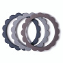 MUSHIE прорезыватель 3 штуки Flower Bracelet Dove Gray/Steel/Stone - фото 2