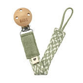 BIBS держатель для пустышки Paci Braid, Sage/Ivory