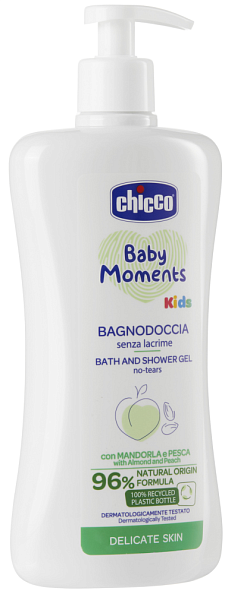 Chicco пена для ванны-гель для душа 2-в-1 500 мл Baby Moments Kids - фото  2