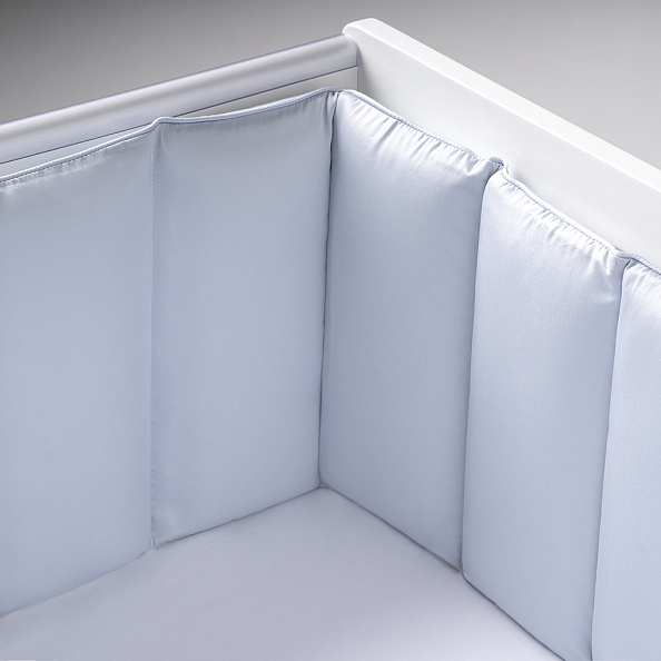 Perina защита для детской кроватки (фенс-бортик) "Sateen Collection" (голубой) - фото  6