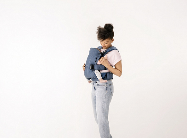 BabyBjorn рюкзак для переноски ребенка One Cotton New version серый