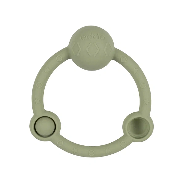 Edda погремушка - прорезыватель Кольцо, Шалфей - фото  1