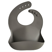 MUSHIE нагрудник силиконовый  Dove Grey