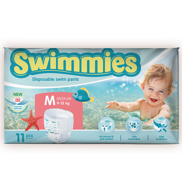HELEN HARPER трусики для плавания Swimmies, размер M, 9-15 кг, 11 штук - фото  2