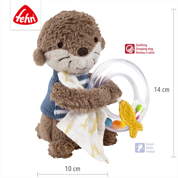 FEHN игрушка-погремушка кольцо Выдра Тео - фото  4