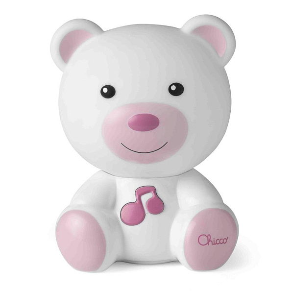 Chicco ночник-мини музыкальный Медвежонок Dreamlight розовый                           - фото  1