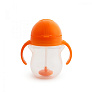 Munchkin поильник Click Lock Any Angle™ с трубочкой и ручками Оранжевый 207 мл. 6+ - фото 5