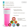 Munchkin поильник-непроливайка MIRACLE® 360° с наклейками 266 мл. с 48 мес., розовый