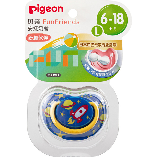 Pigeon FunFriends пустышка &quot;Ракета&quot; 6+ мес. - фото  3