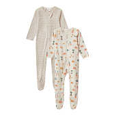 Babybu набор комбинезон на молнии 2 штуки 100% Органический хлопок ПИМА