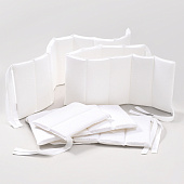 Perina защита для детской кроватки (фенс-бортик) &quot;Sateen Collection&quot; (белый)