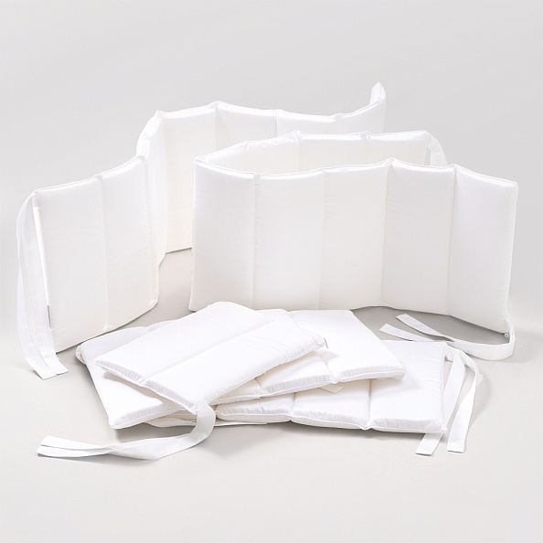 Perina защита для детской кроватки (фенс-бортик) "Sateen Collection" (белый) - фото  1