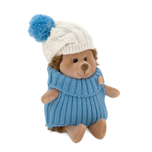 Orange Toys Ёжик Колюнчик в шапке с голубым помпоном 15 см - фото  1
