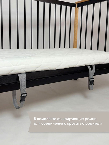 OLANT кровать приставная Элвис (Elvis) черный янтарь - фото  5