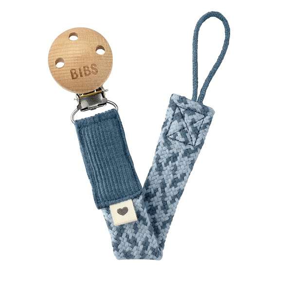 BIBS держатель для пустышки Paci Braid, Petrol/Baby Blue - фото  1