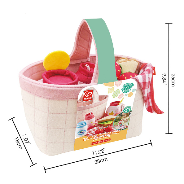 Hape набор еды для пикника, в корзинке - фото  2