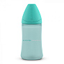 Suavinex набор бутылок 270 мл круглая силиконовая соска 3 позиции BASICS 2 штуки, зеленый - фото 1