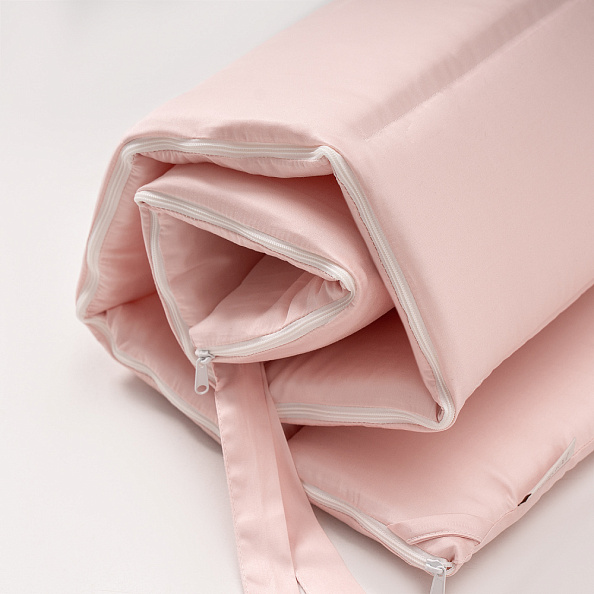 Perina защита для детской кроватки (фенс-бортик) "Sateen Collection" (розовый) - фото  7