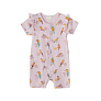 Babybu комбинезон укороченный на молнии PARROT 100% органический хлопок ПИМА цвет розовый - фото 1