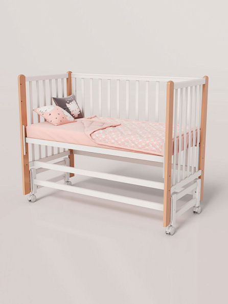 OLANT кровать с маятником Блисс (Bliss) белый/бук - фото  6