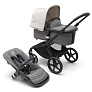 Bugaboo Fox5 коляска 2 в 1 Black/ Grey Melange / Misty White - фото 1