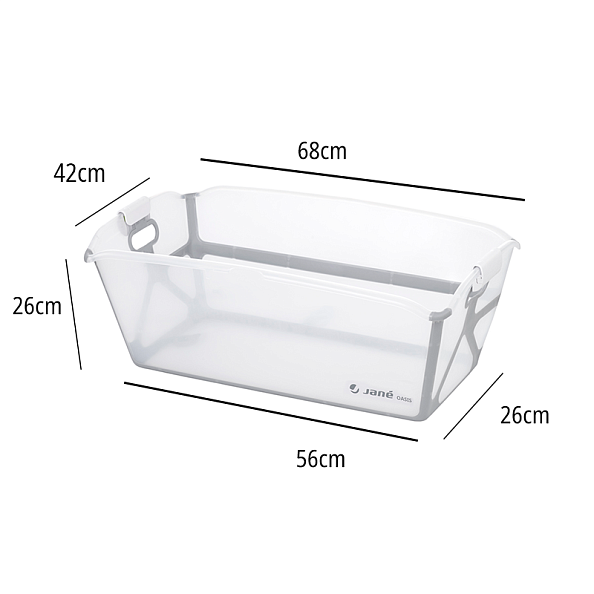 JANE комплект: ванночка складная+подставка+горка для купания Oasis White - фото  5