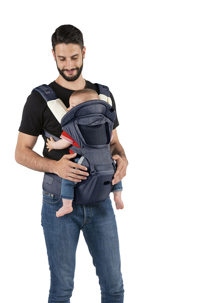 Chicco переноска-трансформер Hip Seat эргорюкзак 3-в-1 CARRIER Denim - фото  4