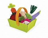 Janod набор овощей в корзинке, 8 предметов