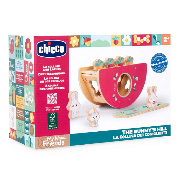 Chicco деревянные игрушки набор развивающий Заячий холм - фото  1