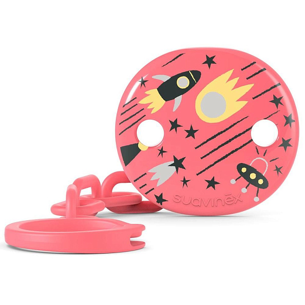 Suavinex держатель для пустышки розовый - фото  1