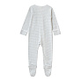 Babybu комбинезон на молнии Pale Grey Melange Stripe 100% органический хлопок  - фото 2