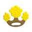 Mombella прорезыватель силиконовый Apple Tree, желтый