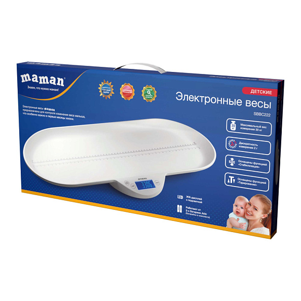 Maman весы для новорожденных электронные с ростомером - фото  7
