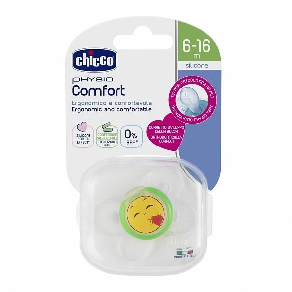 Chicco Physio Comfort Smile пустышка с 6-12 мес., силикон
