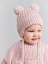 Happy Baby шапка детская с помпоном pink - фото 2