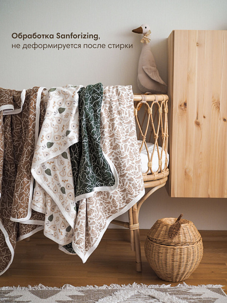 OLANT BABY плед 100% хлопок 90х90 см Falling for you - фото  6