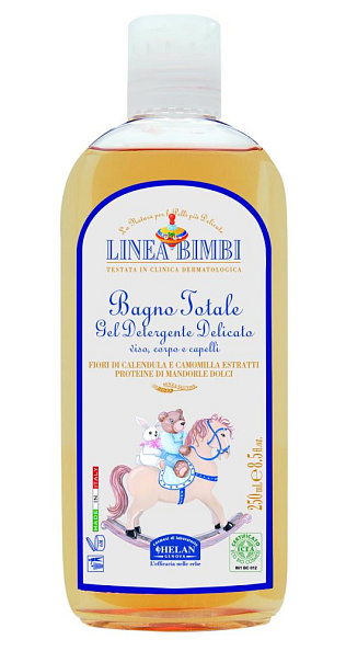 Helan Linea Bimbi шампунь-гель 0+ для волос и тела детский 250 мл - фото  1