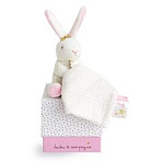 Dou Dou et Compagnie кролик розовый Perlidoudou с платочком