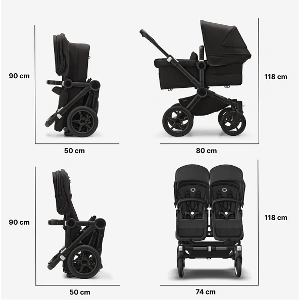 Bugaboo Donkey5 Twin коляска 2 в 1 Graphite/Grey Melange/Morning Pink - фото  10