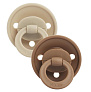 Elodie пустышка от 3 месяцев Retro Binky Bundle латексная 2 шт. - Pure Khaki  - фото 1