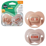 Tommee Tippee соска-пустышка силиконовая Anytime, 6-18 мес., 2 шт.