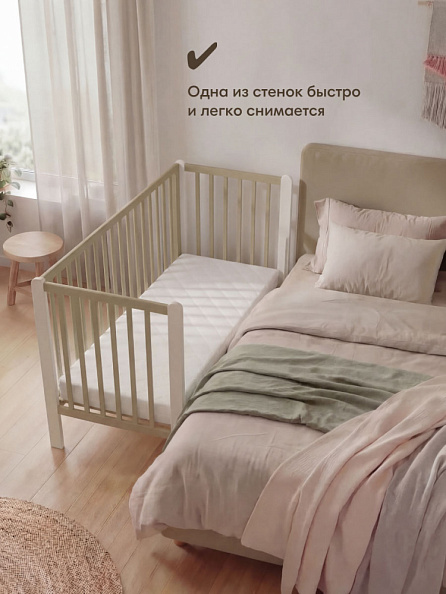 OLANT кровать с маятником Блисс (Bliss) кашемир/белый - фото  4