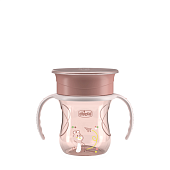 Chicco поильник 12 месяцев+ Perfect Cup 360, 200 мл розовый