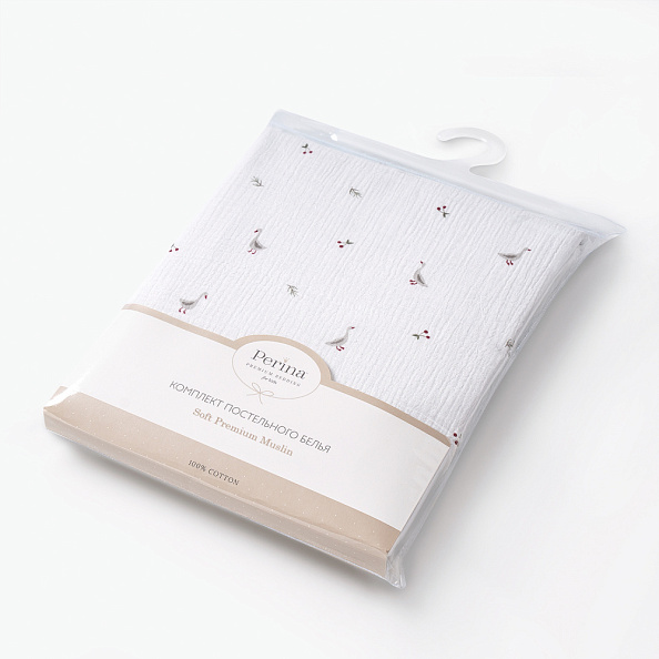 Perina комплект постельного белья Muslin Гуси/Шалфей 3 предмета  - фото  11