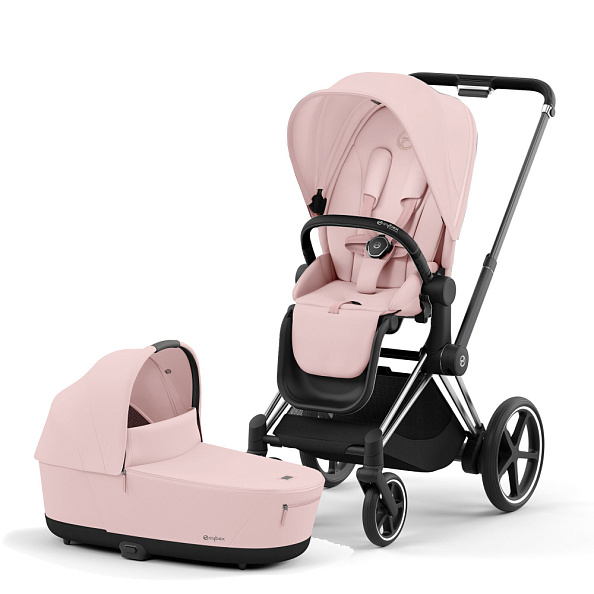 Cybex Priam IV Коляска 2 в 1 Chrome Black / Peach Pink - фото  1