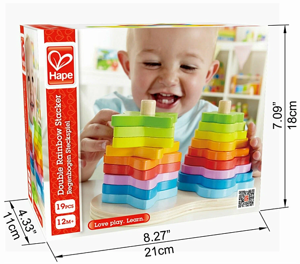 Hape сортер-пирамидка Радуга - фото  6