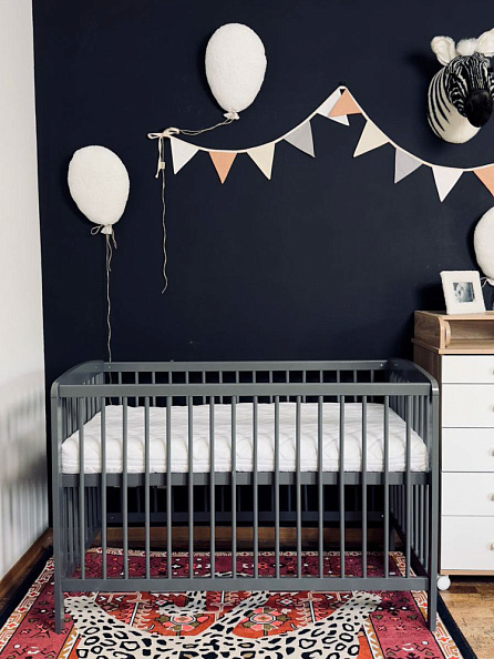 OLANT BABY кровать детская + матрас Sova графит - фото  11