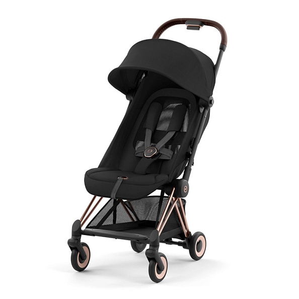 Cybex Коляска Coya Rosegold Sepia Black с дождевиком и бампером - фото  3