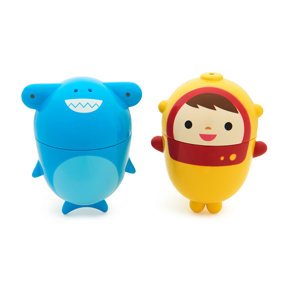 Munchkin игрушки для ванны дайвер и акула CleanSqueeze™ 9+ - фото  1