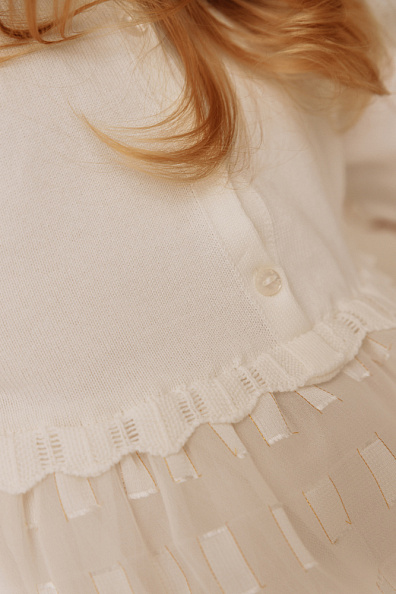 leoking комплект (платье-распашонка с повязкой на голову) цвет белый - фото  8